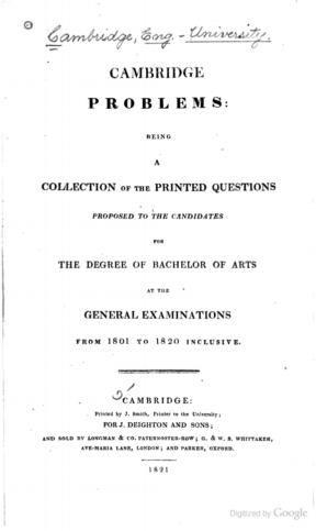 Cambridge Problems