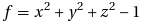 Equation of a unit sphere