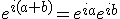  \light e^{i(a+b)} = e^{ia}e^{ib}